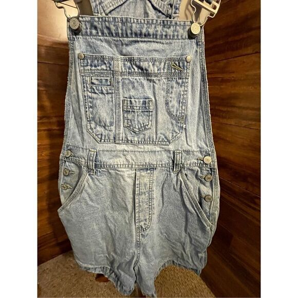 Vintage No Boundaries Bib Overall Shorts Denim Size Small (Juniors 3-5) - Picture 10 of 14